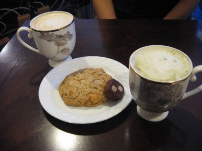Coffees and cookies at the Bakery & Cafe Coffees and cookies at the Bakery & Cafe