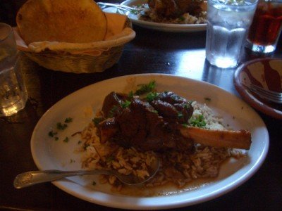 Lamb Shank at Byblos Cafe