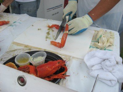 Lobster cracking station