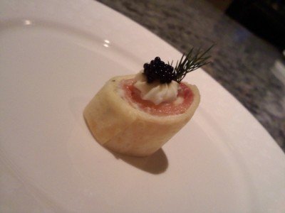 Smoked Salmon Crepe at Disney's California Food & Wine Festival, Festival Wine Reception