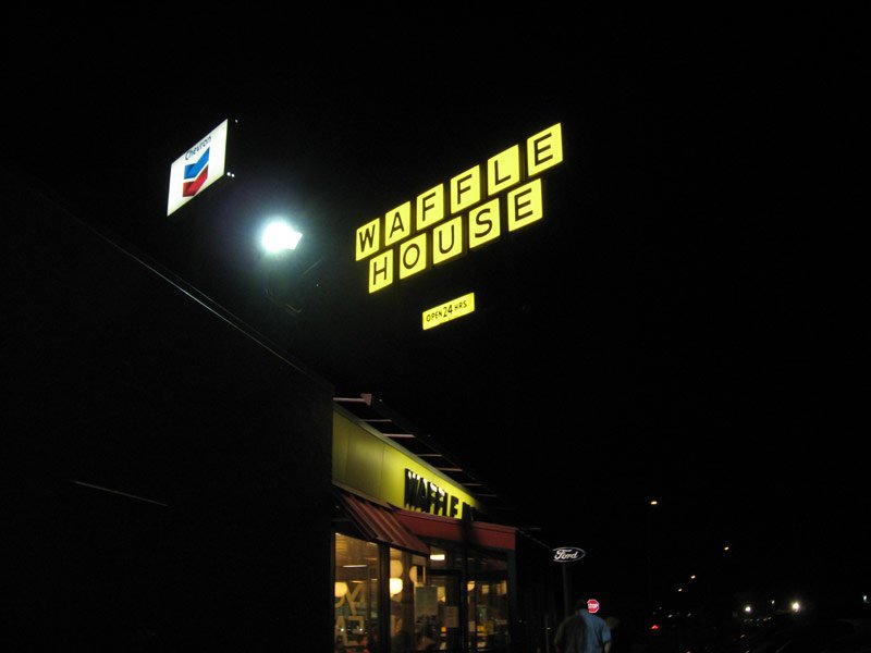 waffle house waffle. the Waffle House because
