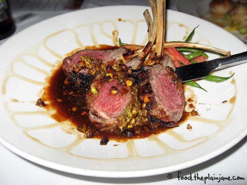 Maple Glazed Pistachio Dusted Spiral Half Rack of Lamb - Croce's / San Diego, CA