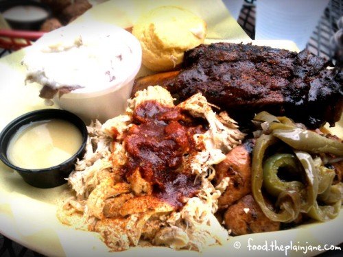 Mary's Pit Platter / Beef Ribs, Chicken, Hot Links, Mashed Potatoes - Bubba's Smokehouse BBQ | San Diego, CA