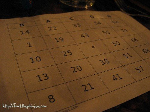 Bacon Bingo Sheet - El Take It Easy - North Park | San Diego, CA