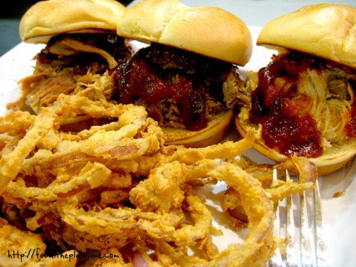 Sliders with Onion Strings / BBQ Republic - San Diego, CA