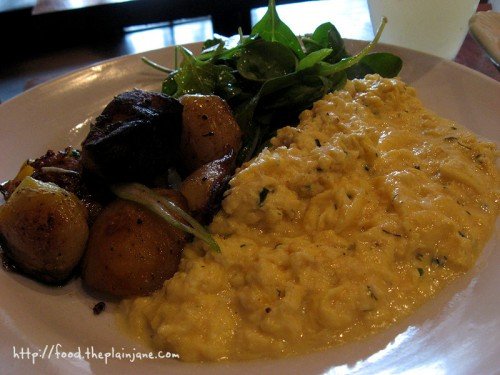 Soft Scrambled Herbed Cream Cheese Eggs / Canele - Los Angeles, CA