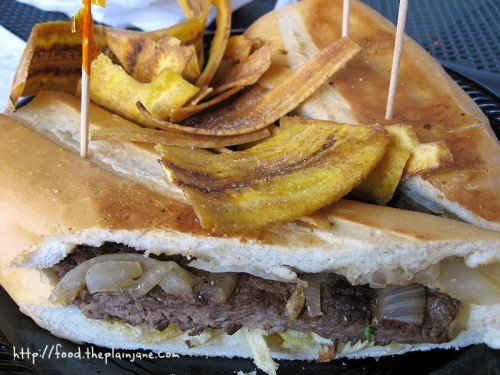 pan con bistec sandwich / Porto's Bakery & Cafe - Los Angeles, CA