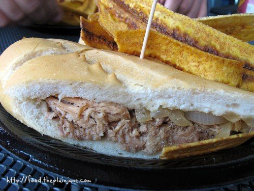 pan con lechon roasted pork sandwich / Porto's Bakery & Cafe - Los Angeles, CA