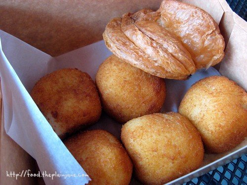 Box o' Potato Balls (and 1 Meat Pie) / Porto's Bakery & Cafe - Los Angeles, CA