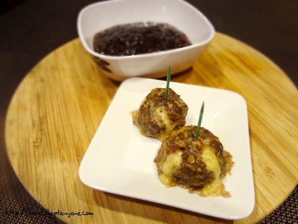 Gouda Stuffed Tortilla Meatballs with Cranberry Orange Ginger Glaze #WFMClash