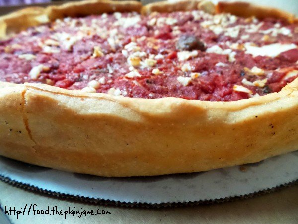 Crust closeup - Deep Dish Pizza - Berkeley Pizza, San Diego