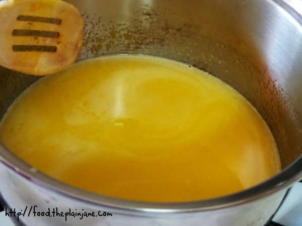 Cooking the lemon curd