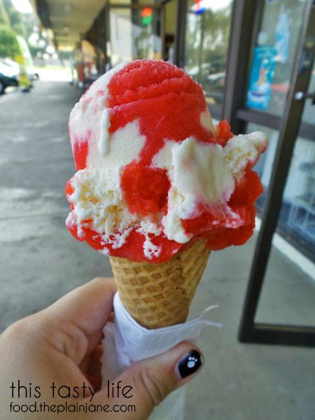 strawberry-vanilla-cone