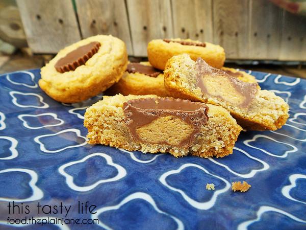 Inside of the Peanut Butter Cup Cookies | This Tasty Life - http://food.theplainjane.com