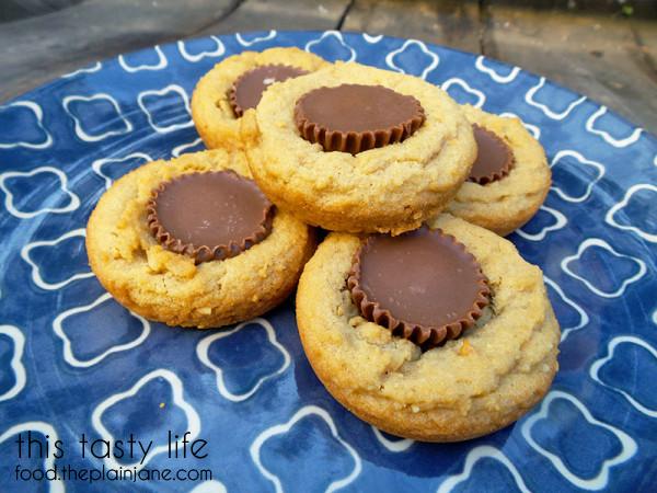 Plate of Peanut Butter Cup Cookies | This Tasty Life - http://food.theplainjane.com