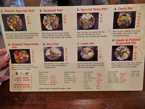 Hot Pot Menu / QT Pot - Mira Mesa, San Diego / This Tasty Life