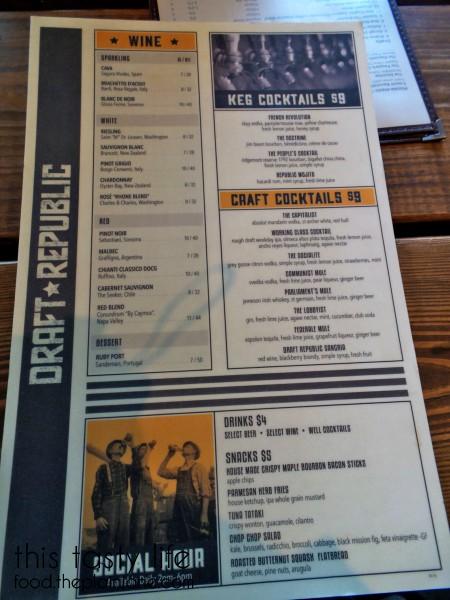 Menu - Draft Republic | San Diego, CA