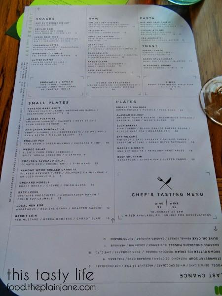 Menu - Juniper & Ivy - San Diego, CA
