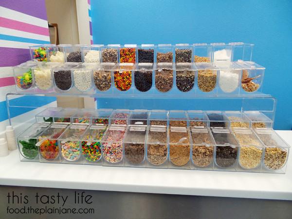 All the toppings at Bailey's Frozen Yogurt | Escondido, CA - This Tasty Life