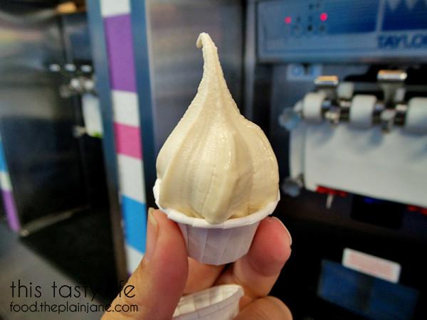 Sample of Sea Salt Caramel Frozen Yogurt at Bailey's Frozen Yogurt | Escondido, CA - This Tasty Life