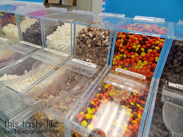 Zooming in on the candy toppings at Bailey's Frozen Yogurt | Escondido, CA - This Tasty Life