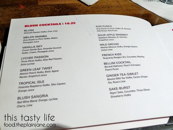 Cocktail Menu at Blush Ice Bar | San Diego, CA