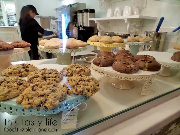Cookies on Cake Stands at Milk Jar Cookies - Los Angeles, CA