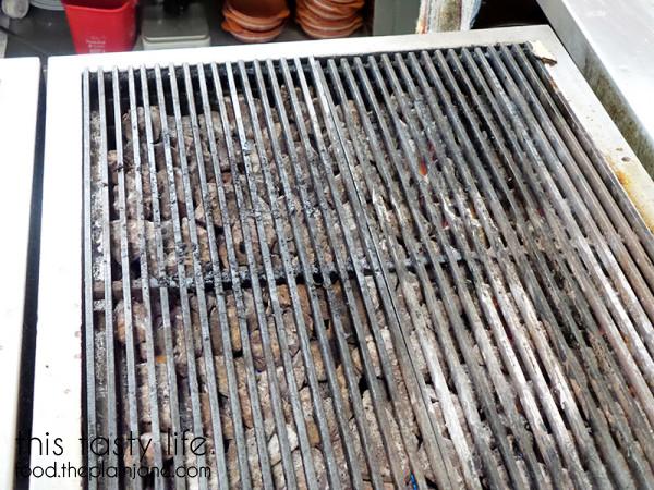 Lava rock grill at Pipirins | Gaslamp Quarter - San Diego, CA