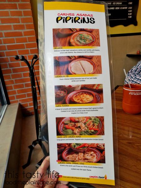 Menu at Pipirins | Gaslamp Quarter - San Diego, CA