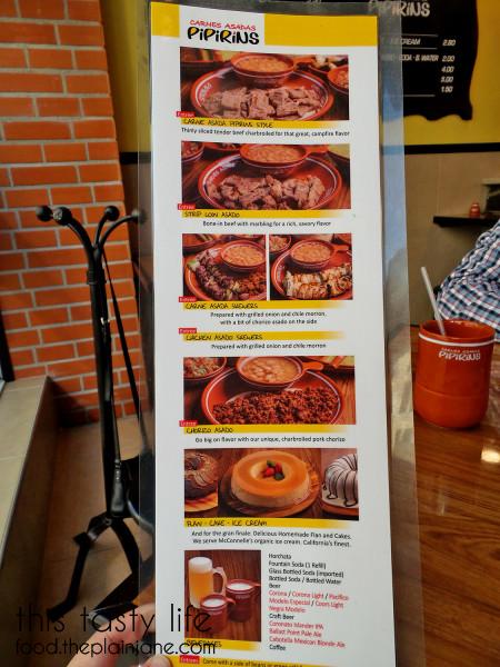 Menu at Pipirins | Gaslamp Quarter - San Diego, CA