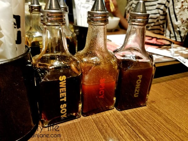 Three sauces are available at each table | Gyu-Kaku Japanese BBQ - Scripps Ranch / San Diego, CA