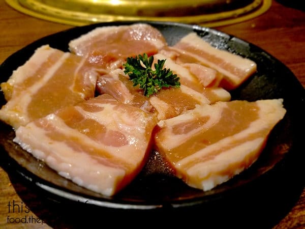 Slices of pork belly | Gyu-Kaku Japanese BBQ - Scripps Ranch / San Diego, CA