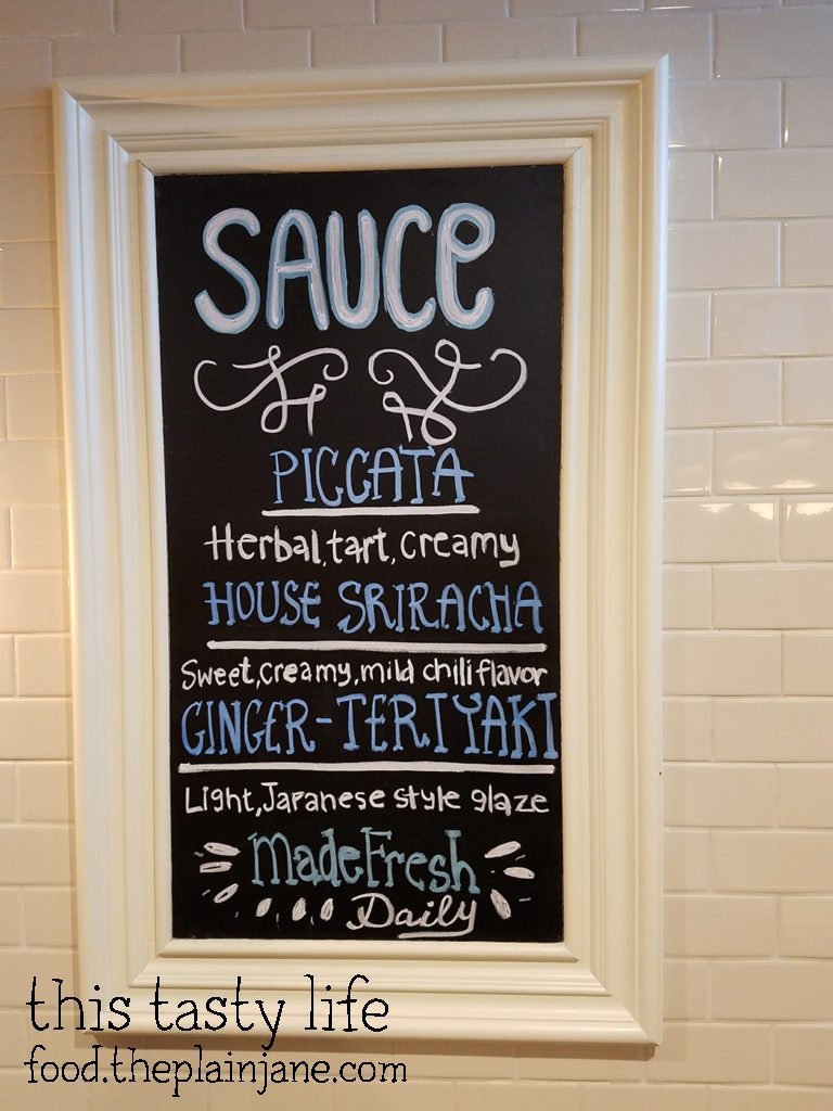 Sauce menu at Fish District Eatery | San Diego, CA