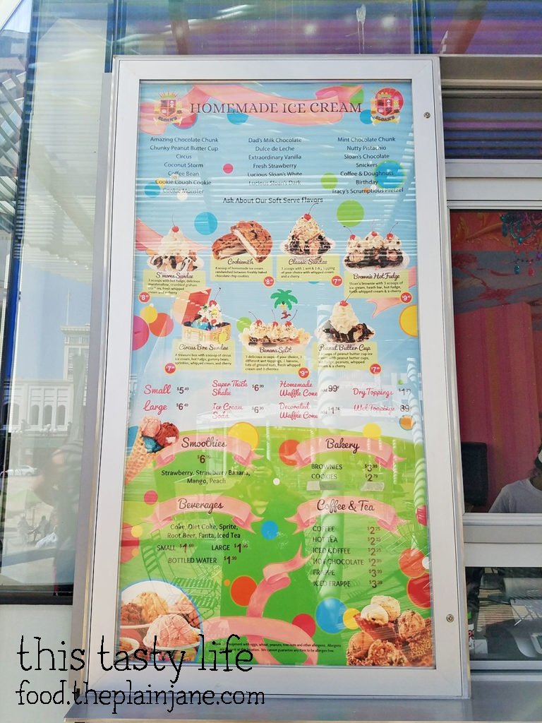 Menu at Sloan's Ice Cream | San Diego, CA