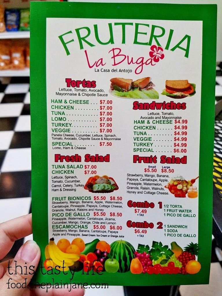 Menu at Fruteria La Buga - San Diego, CA - This Tasty Life