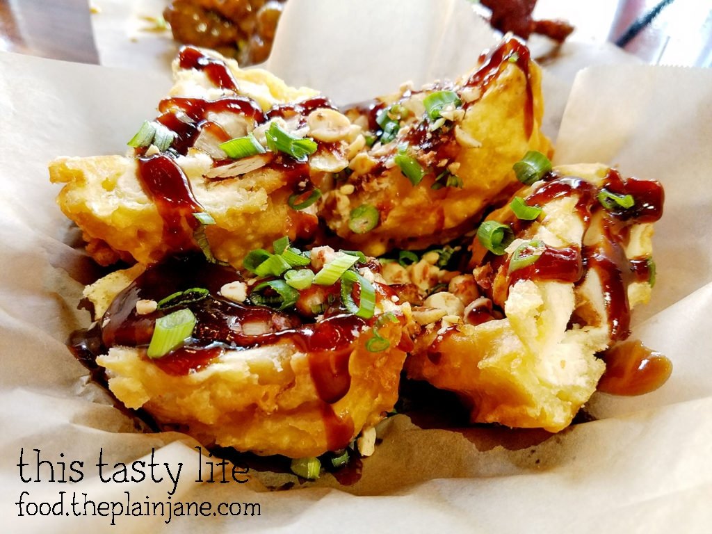 Fried pork belly bao at Honey Badger Noodle Shop - Los Angeles, CA | This Tasty Life