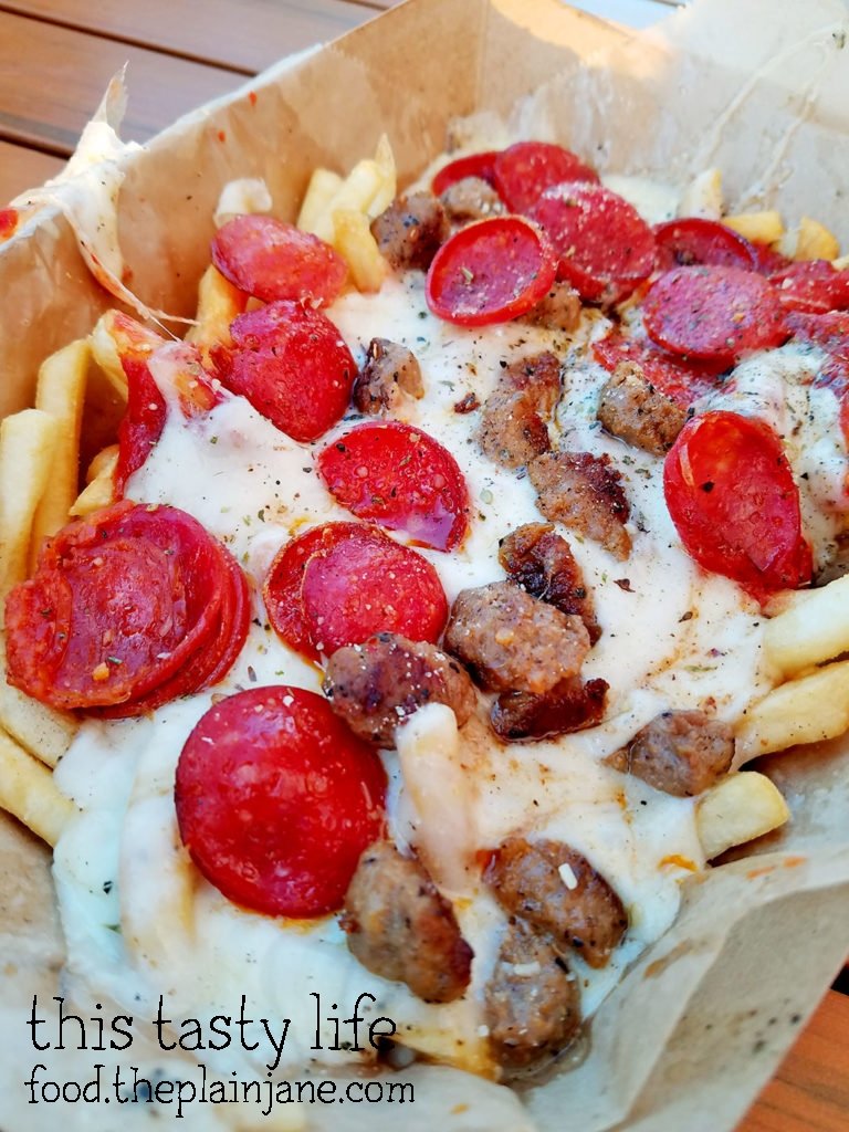 Pizza Fries at Funky Fries and Burgers - El Cajon, CA