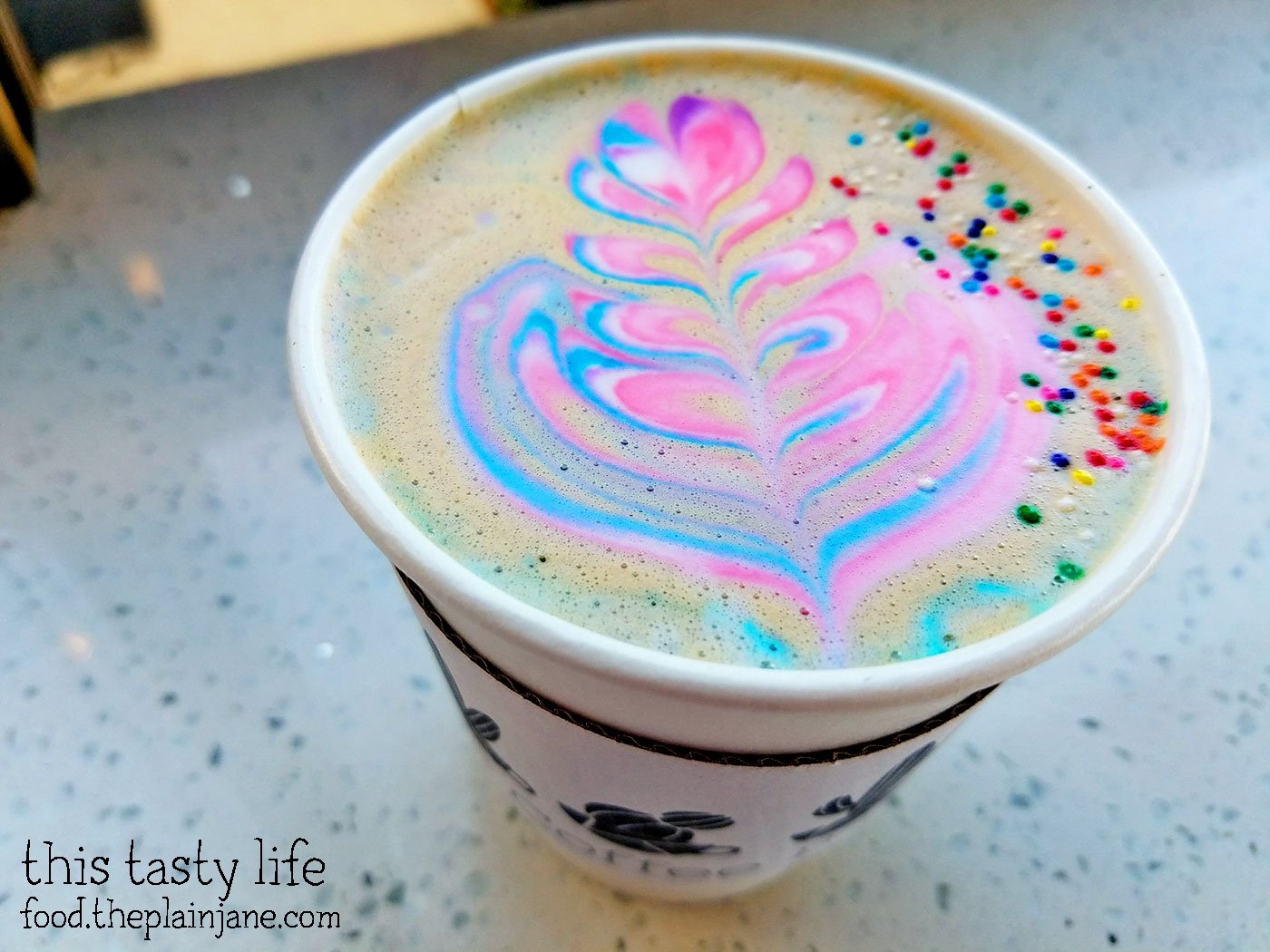 Rainbow Latte at S3 Coffee Bar