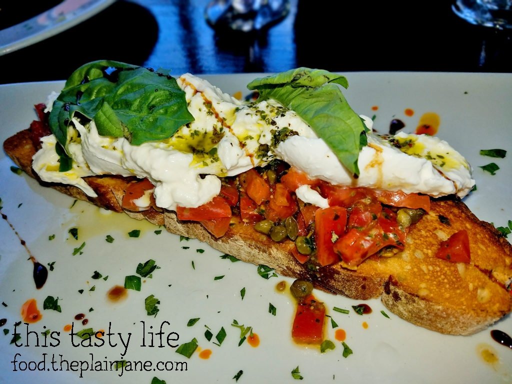 Bruschettone Burrata at Osteria Panevino in San Diego, CA