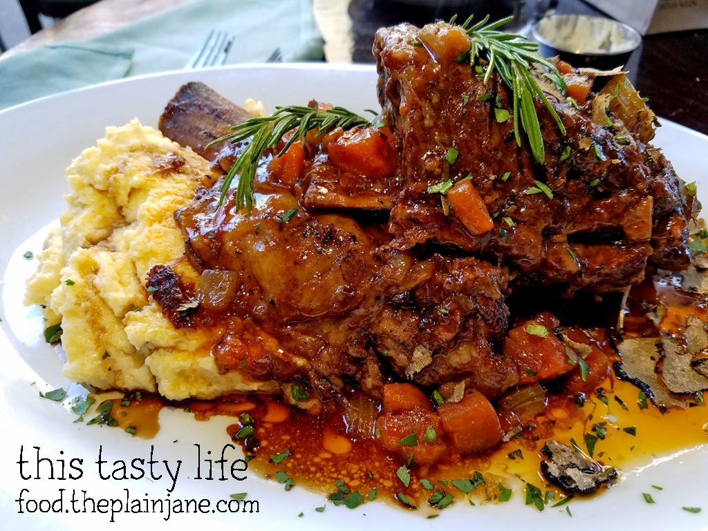 Short Rib with Lemongrass Polenta - Osteria Panevino in San Diego, CA