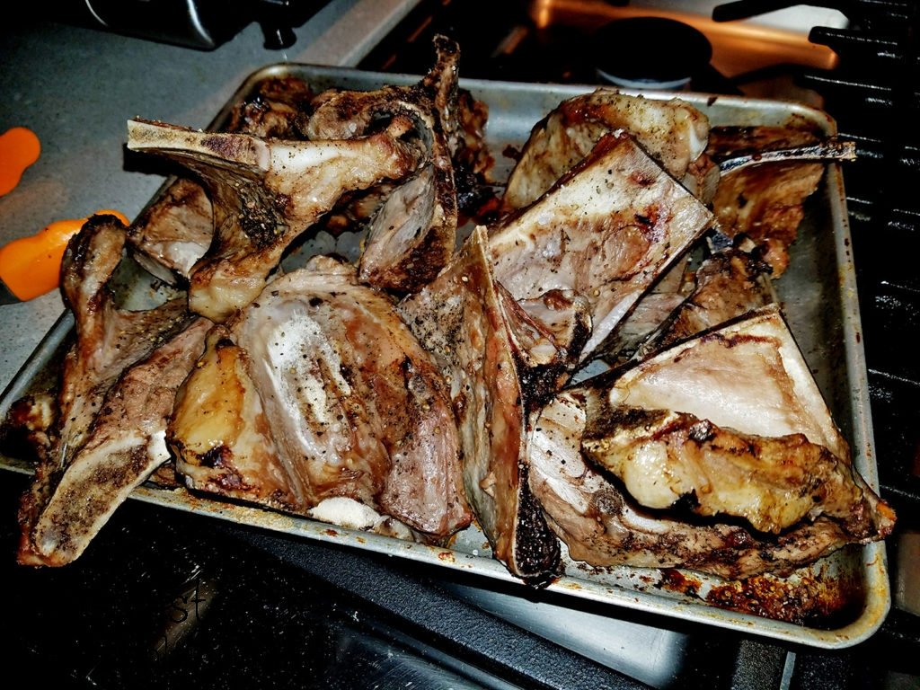 Roasted pork bones for pork bone broth | This Tasty Life