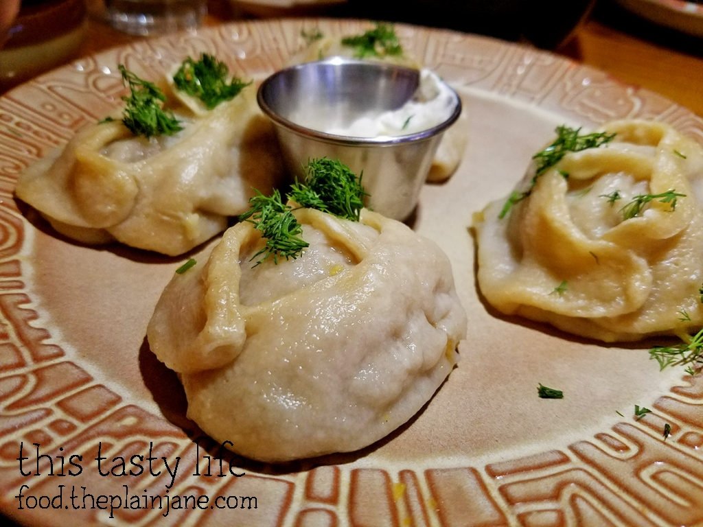 Manty Pumpkin Dumplings - Kafe Sobaka Restoran Pomegranate - San Diego, CA
