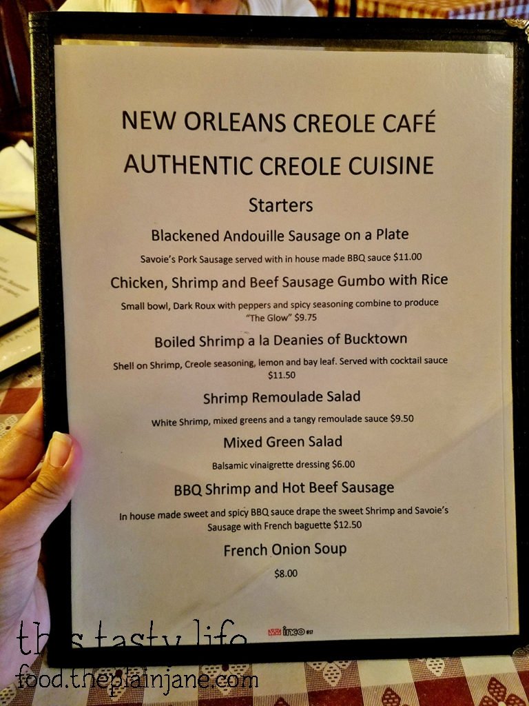 Menu - New Orleans Creole Cafe - San Diego, CA