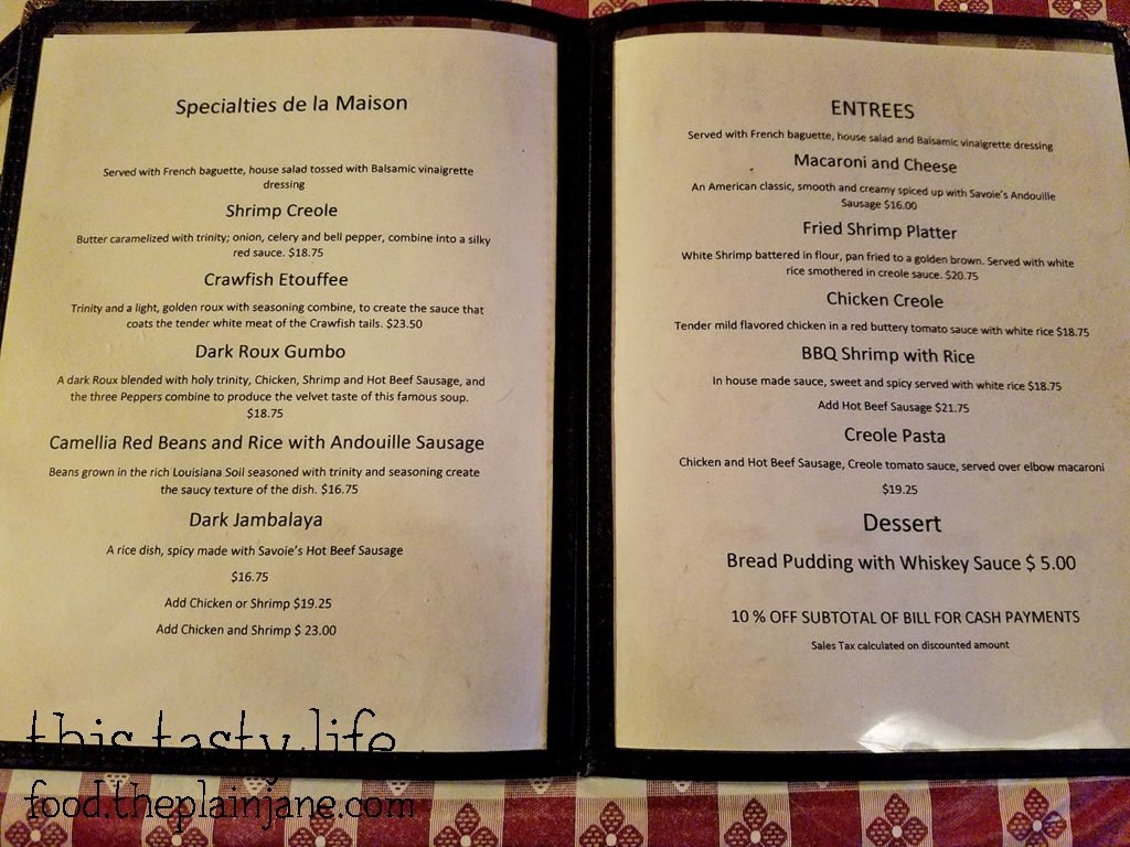 Menu - New Orleans Creole Cafe - San Diego, CA