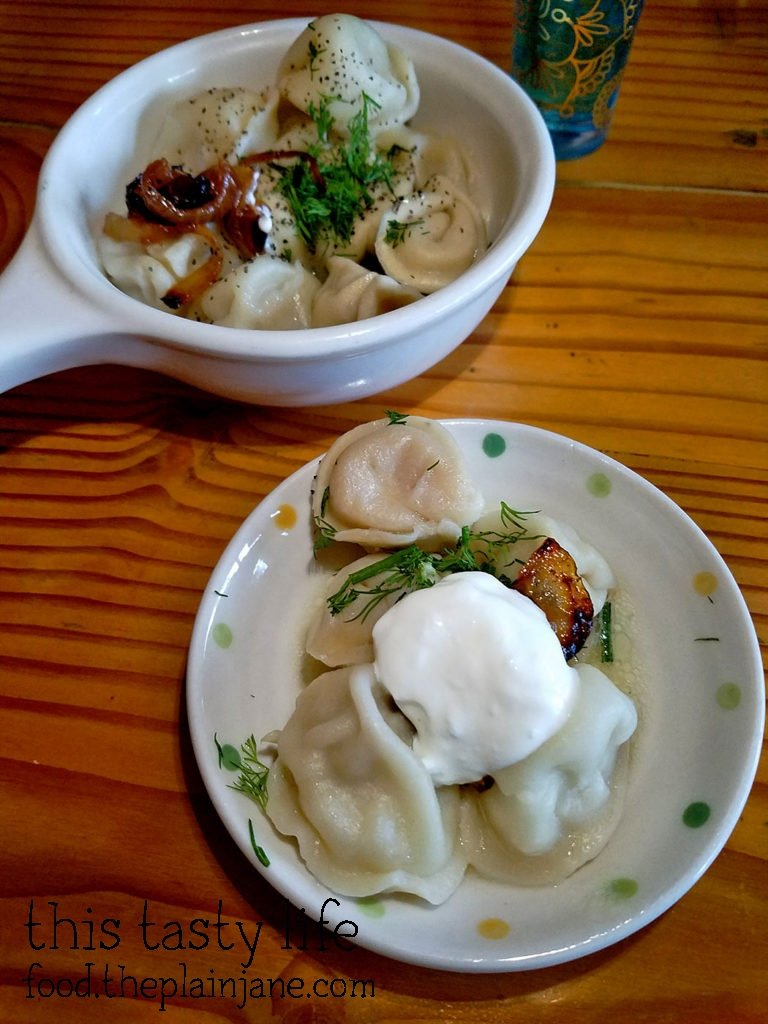 Pelemni Meat Dumplings - Kafe Sobaka Restoran Pomegranate - San Diego, CA