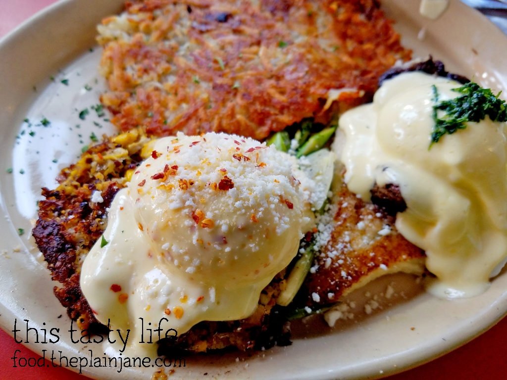 Eggs Benedicts at Snooze AM Eatery in La Jolla, CA