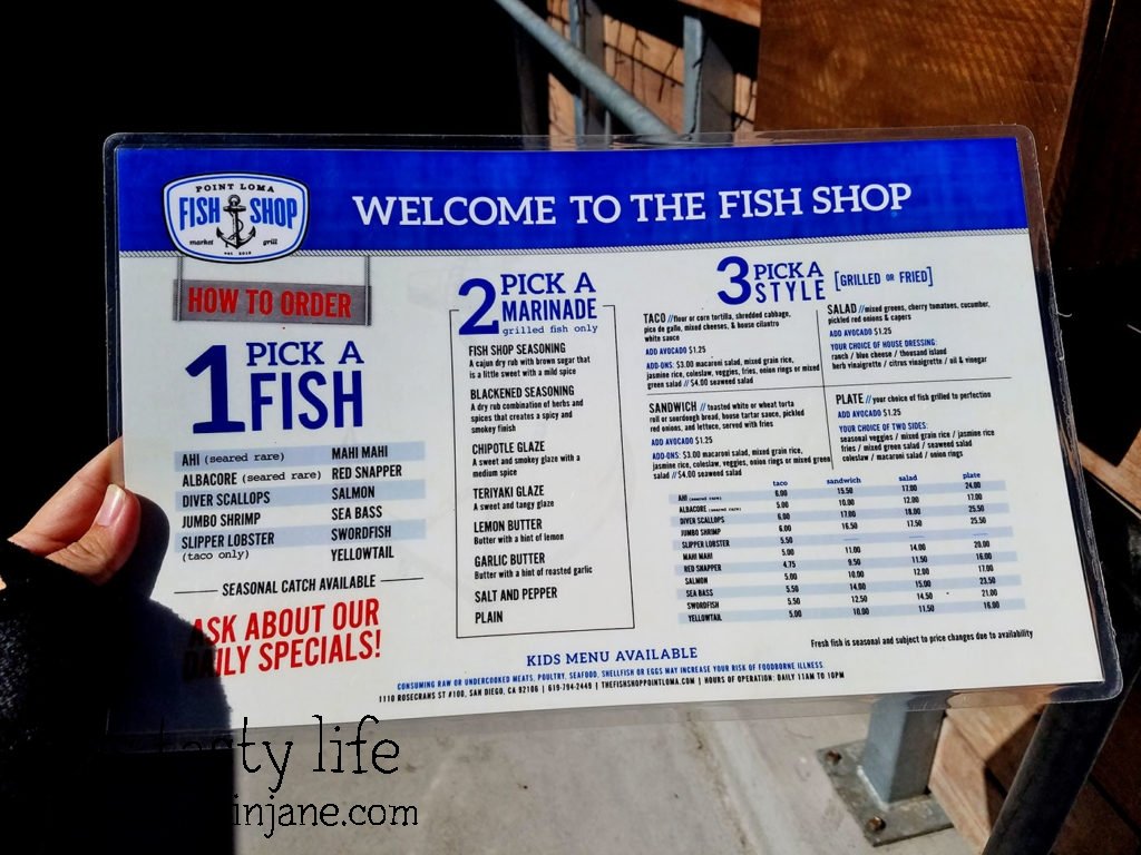 Menu at Point Loma Fish Shop - San Diego, CA