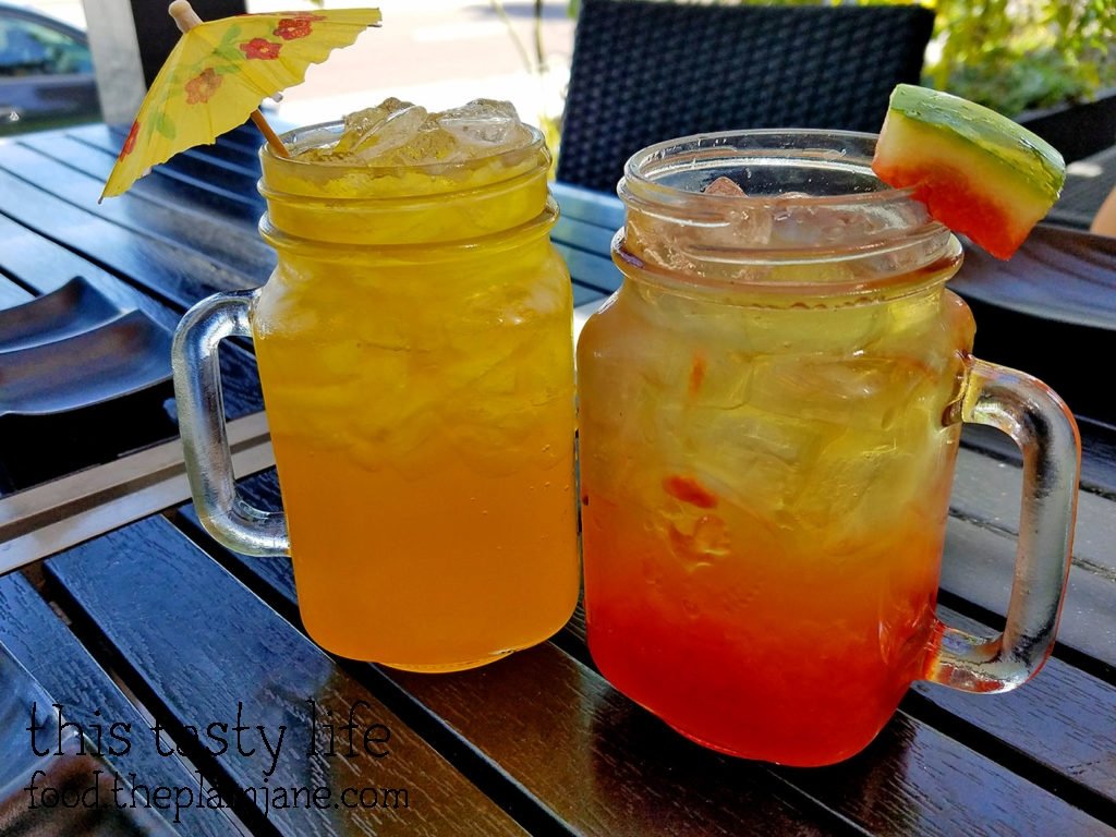 Some fruity drinks my co-workers got at Steamy Piggy - San Diego, CA