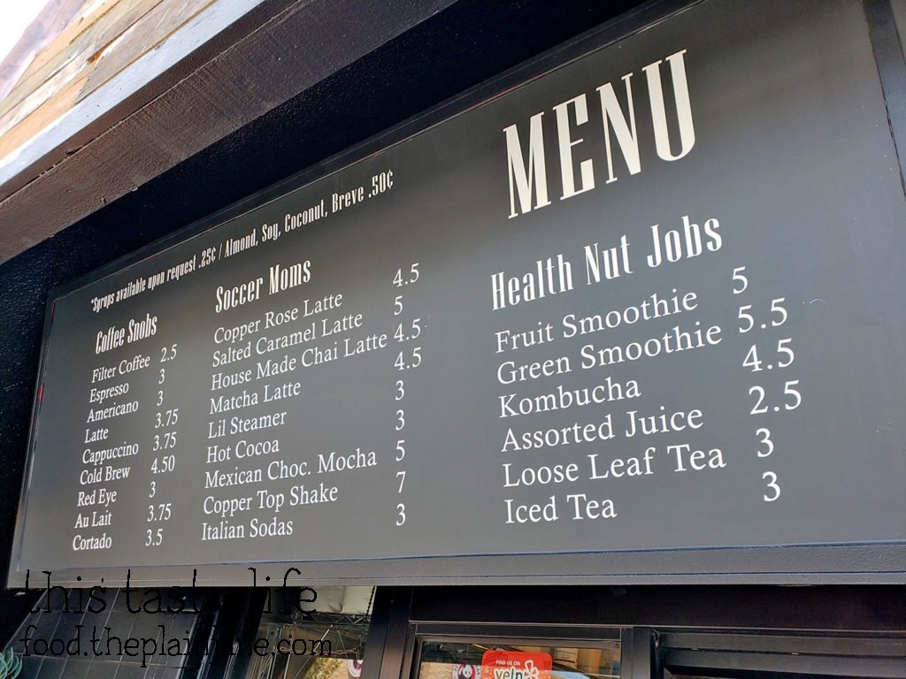 Coffee Menu at Copper Top Coffee & Donuts - Hillcrest - San Diego, CA