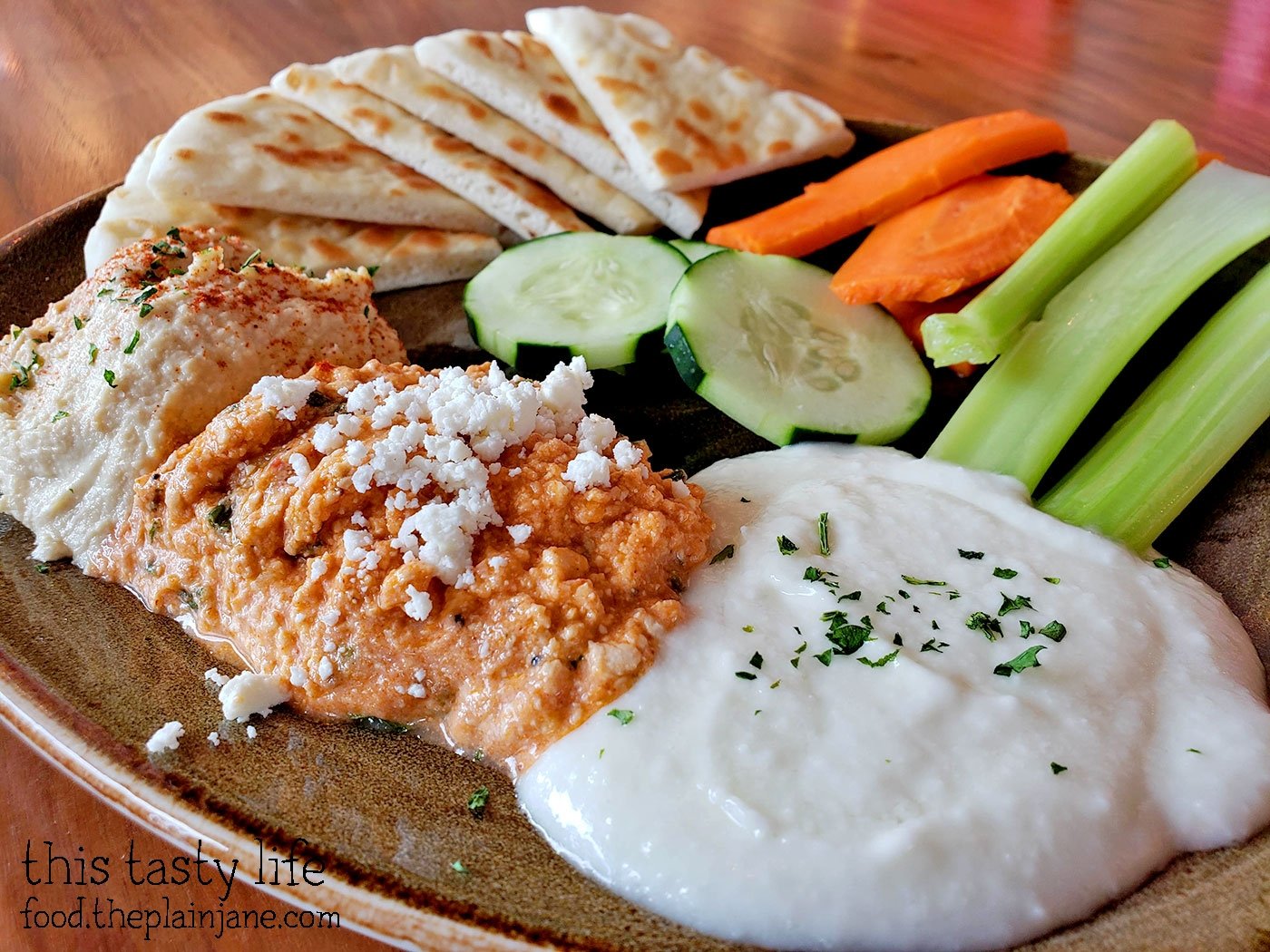 Dip Trio and Kabobs at Luna Grill